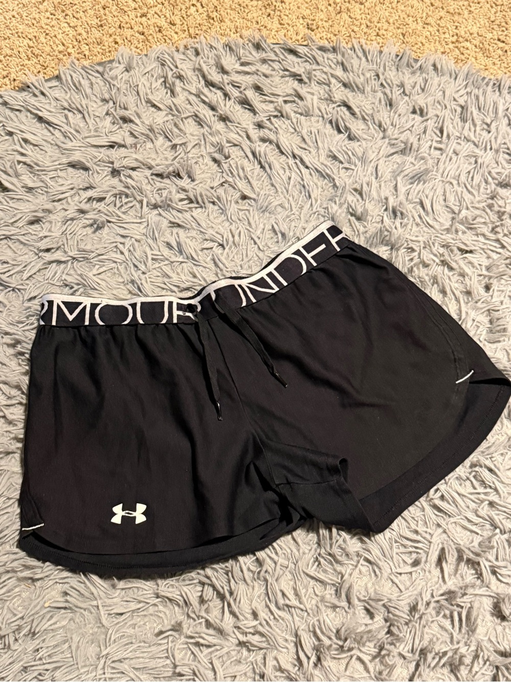 Under Armour Black Women's Athletic Shorts with Branded Waistband